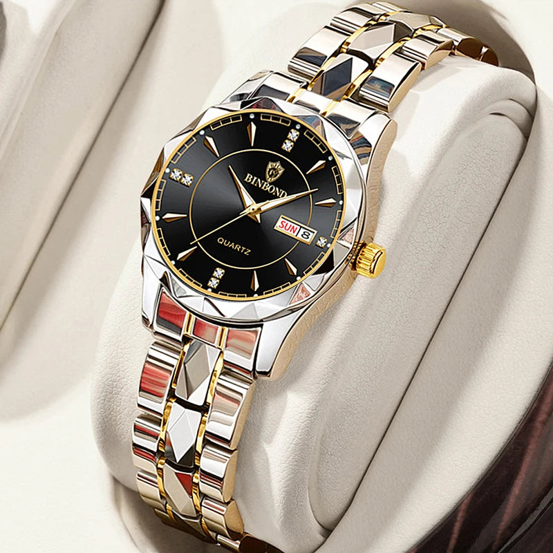 BINBONG Women Watches Luxury Fashion Ladies Quartz Watch Waterproof