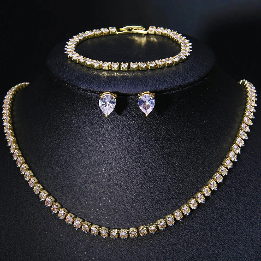 Eleganza CrystalAura Set Silver & Gold Plate