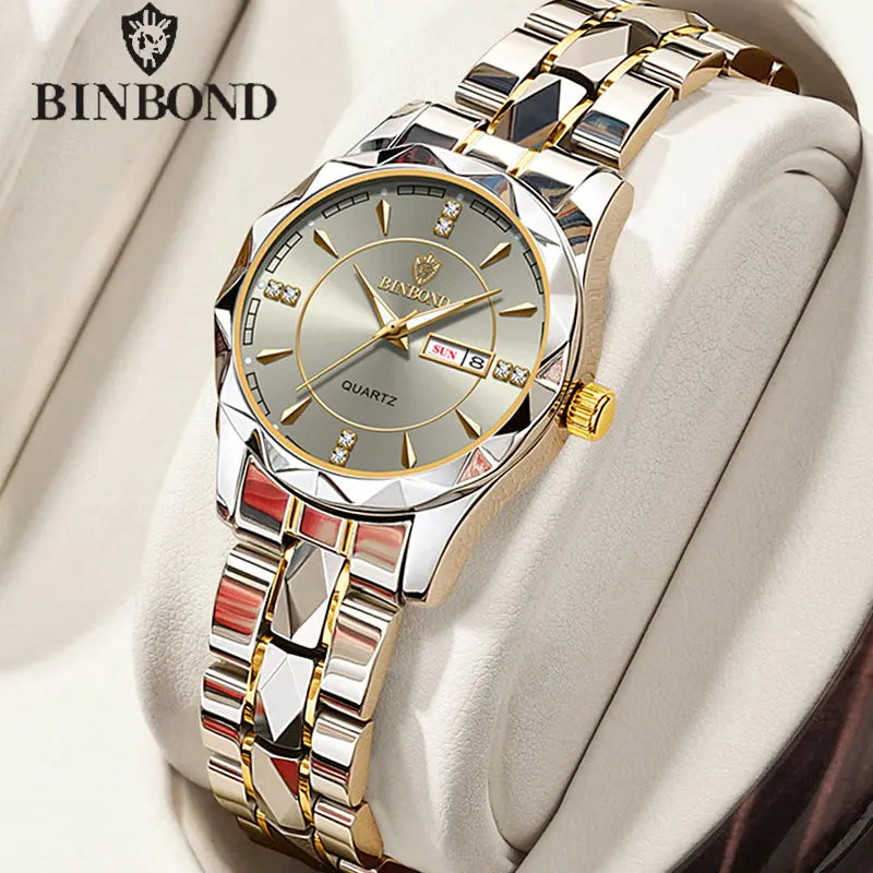 BINBONG Women Watches Luxury Fashion Ladies Quartz Watch Waterproof