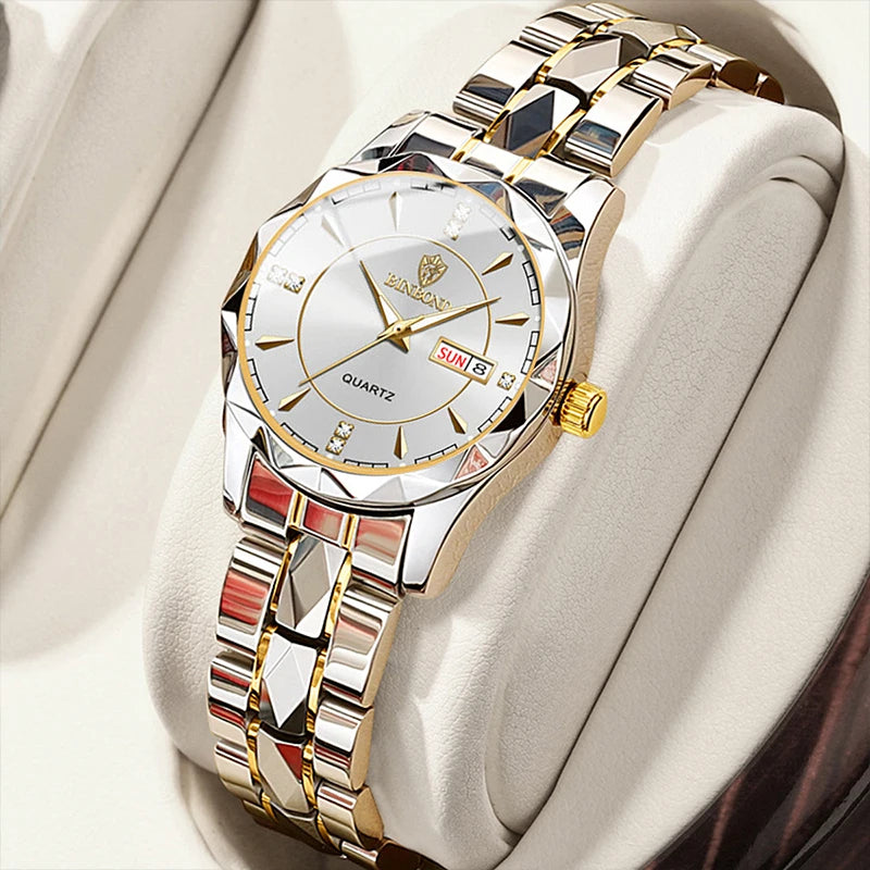 BINBONG Women Watches Luxury Fashion Ladies Quartz Watch Waterproof