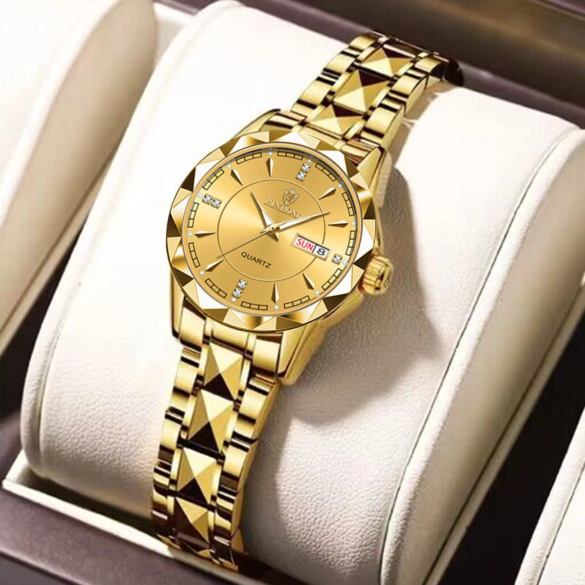 BINBONG Women Watches Luxury Fashion Ladies Quartz Watch Waterproof