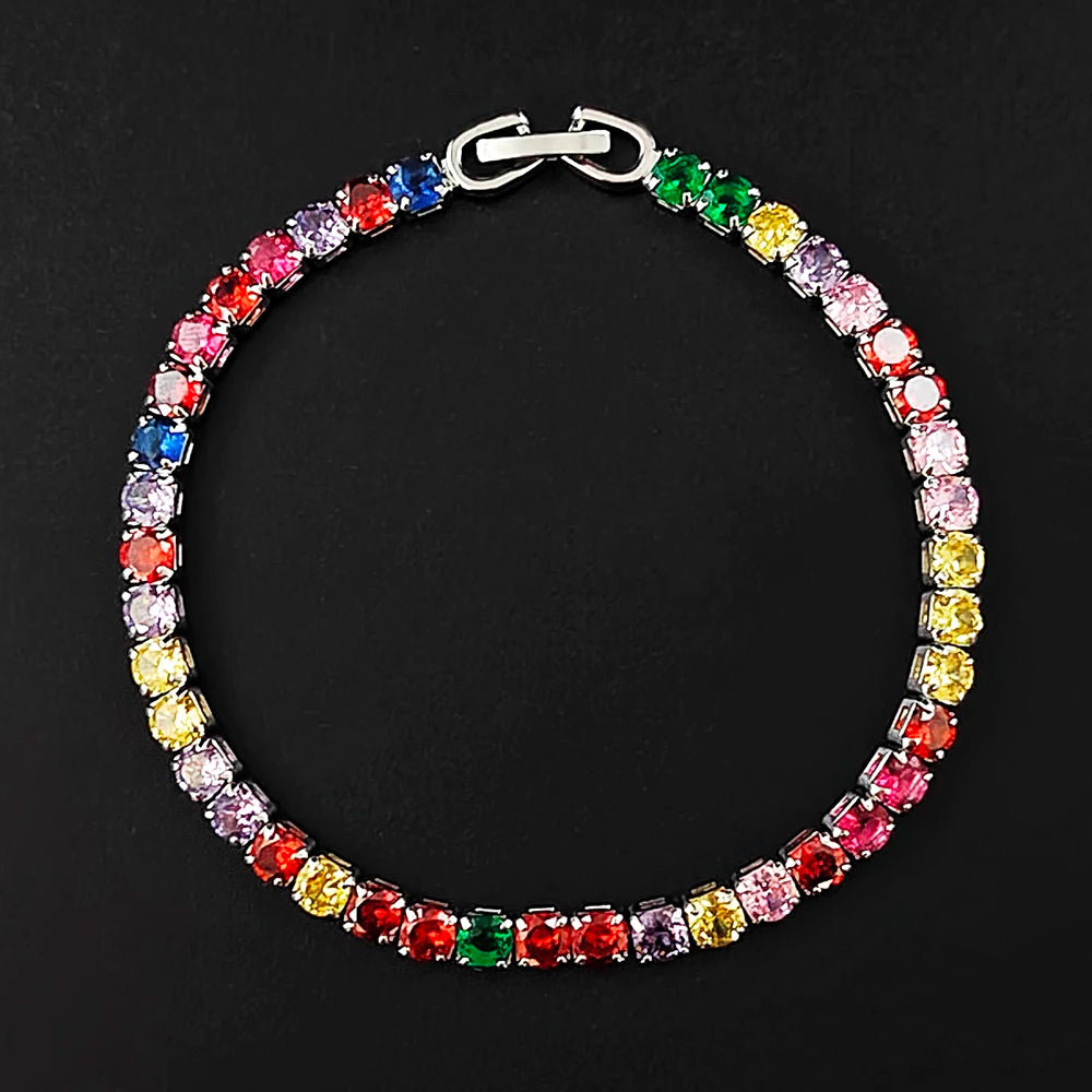 Bellavina Silver Green MultiColor Bracelet Jewelry