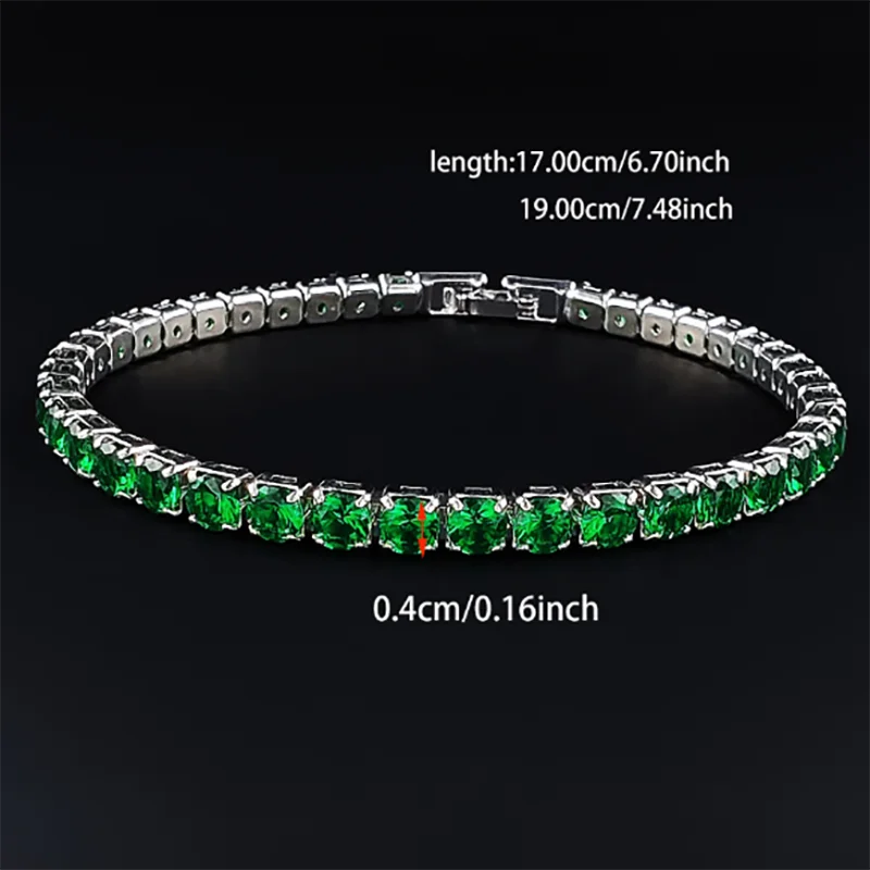 Bellavina Silver Green MultiColor Bracelet Jewelry