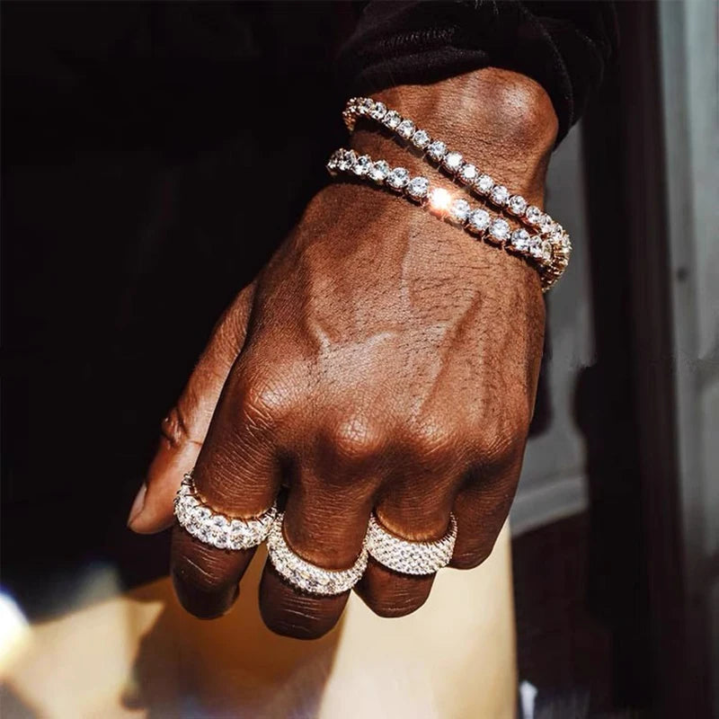 IceHomme Bracelet Cubic Crystal  Zirconia Men