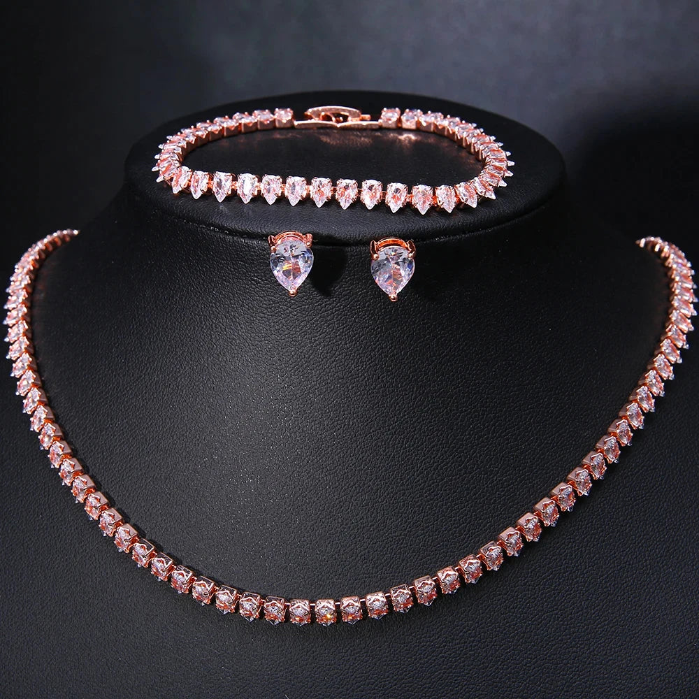 Eleganza CrystalAura Set Silver & Gold Plate